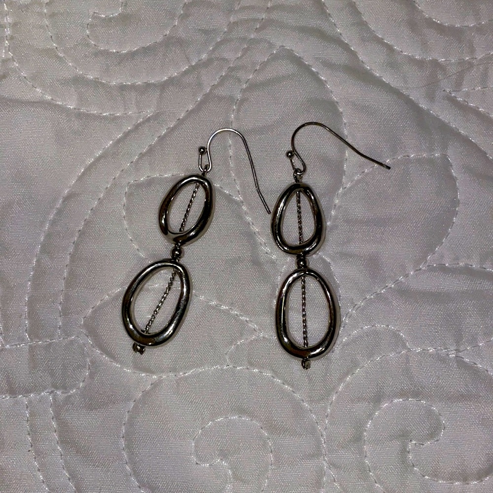 Silver dangle earrings